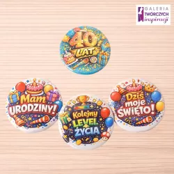 40 lat (urodziny) - przypinka 56 mm